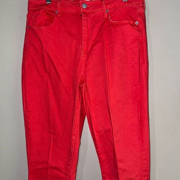 JustFab Coral Pink Skinny Jeans with Tapered Leg 32 - Picture 5 of 12